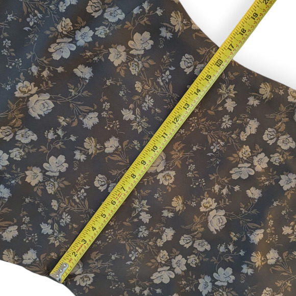 Moody Gray Floral Shift Dress ~ Cottage romantic y2k 90s - Picture 6 of 8